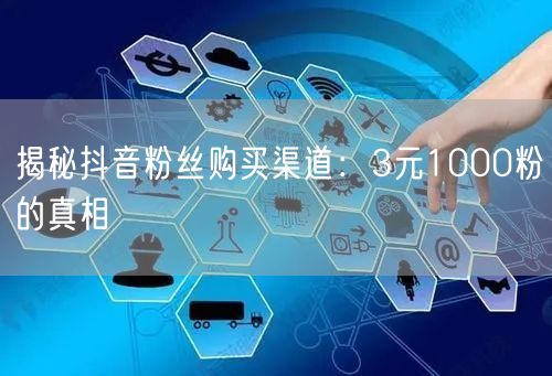 揭秘抖音粉丝购买渠道:3元1000粉的真相