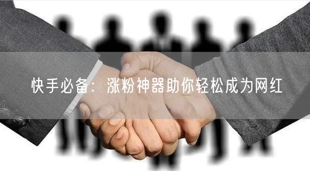 快手必备:涨粉神器助你轻松成为网红