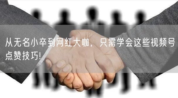 从无名小卒到网红大咖,只需学会这些视频号点赞技巧!